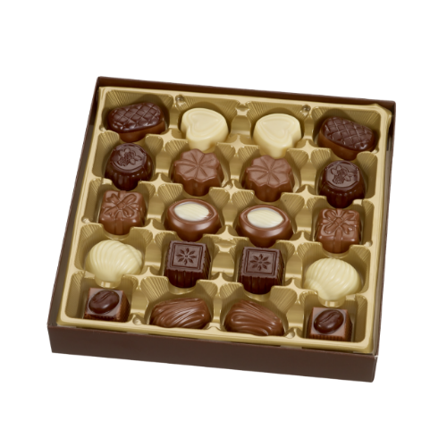 Picture of Belgian Chocolates 'Valentine' Heart White & Red with Ribbon - 250gm (Carton of 8 Units)